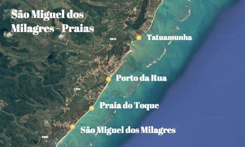 Mapa - Regiões de São Miguel dos Milagres